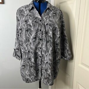 CATHERINES®   Women blouse  button up  size 1x   18/20w  D